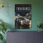 Endurance Builds Legends Metal Sign — Vintage Racing Car Wall Art